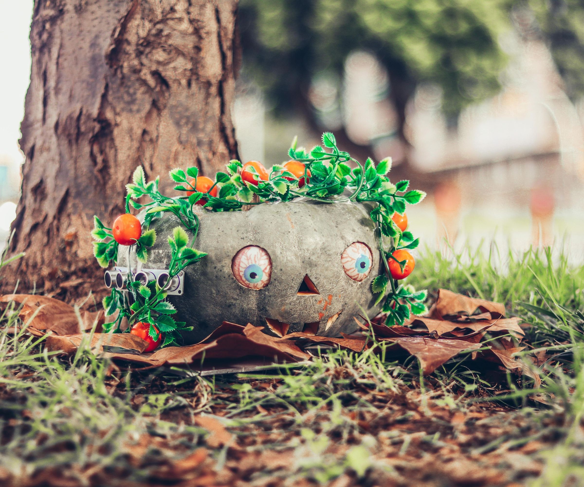 CURIOUS PUMPKIN (Rotating Eyes Jack-o'-lantern for Halloween Decoration)