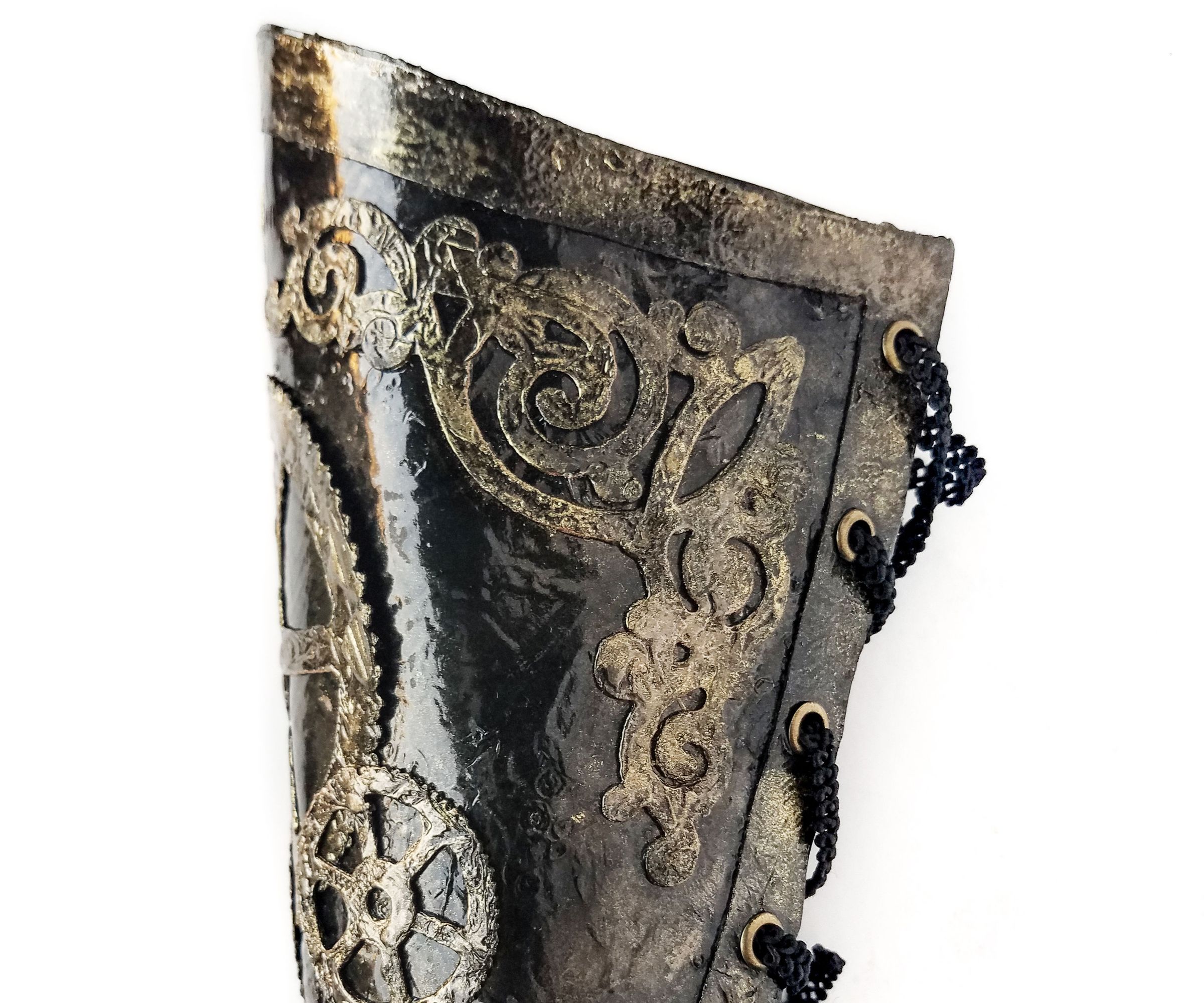 Burned Glue Faux Leather Steampunk Arm Cuff