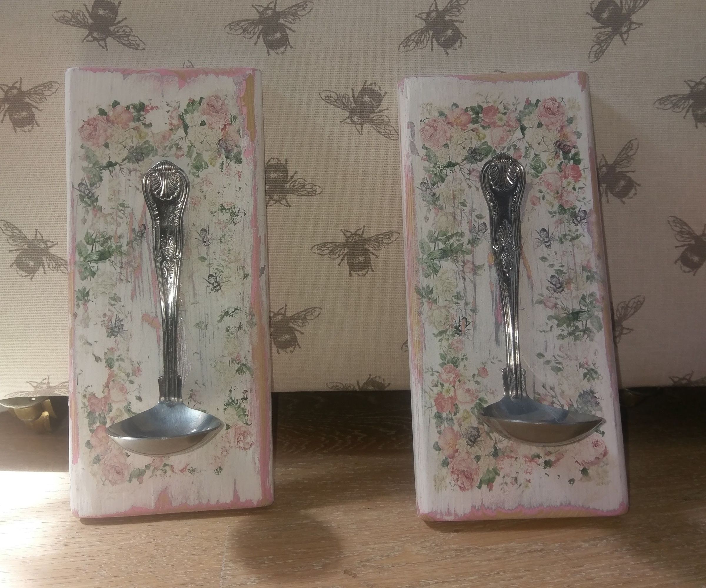 Shabby Chic Spoon Tea Light Holders
