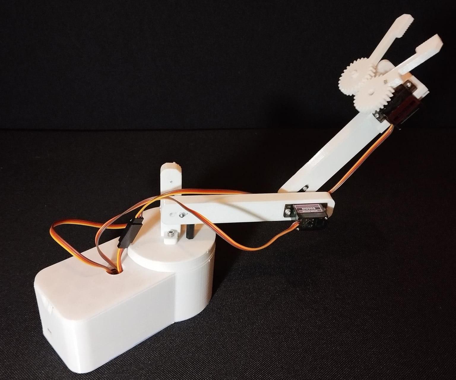 A Robotic Arm, Based on Mg90s Servos and 28BYJ-48 Stepper Motor.