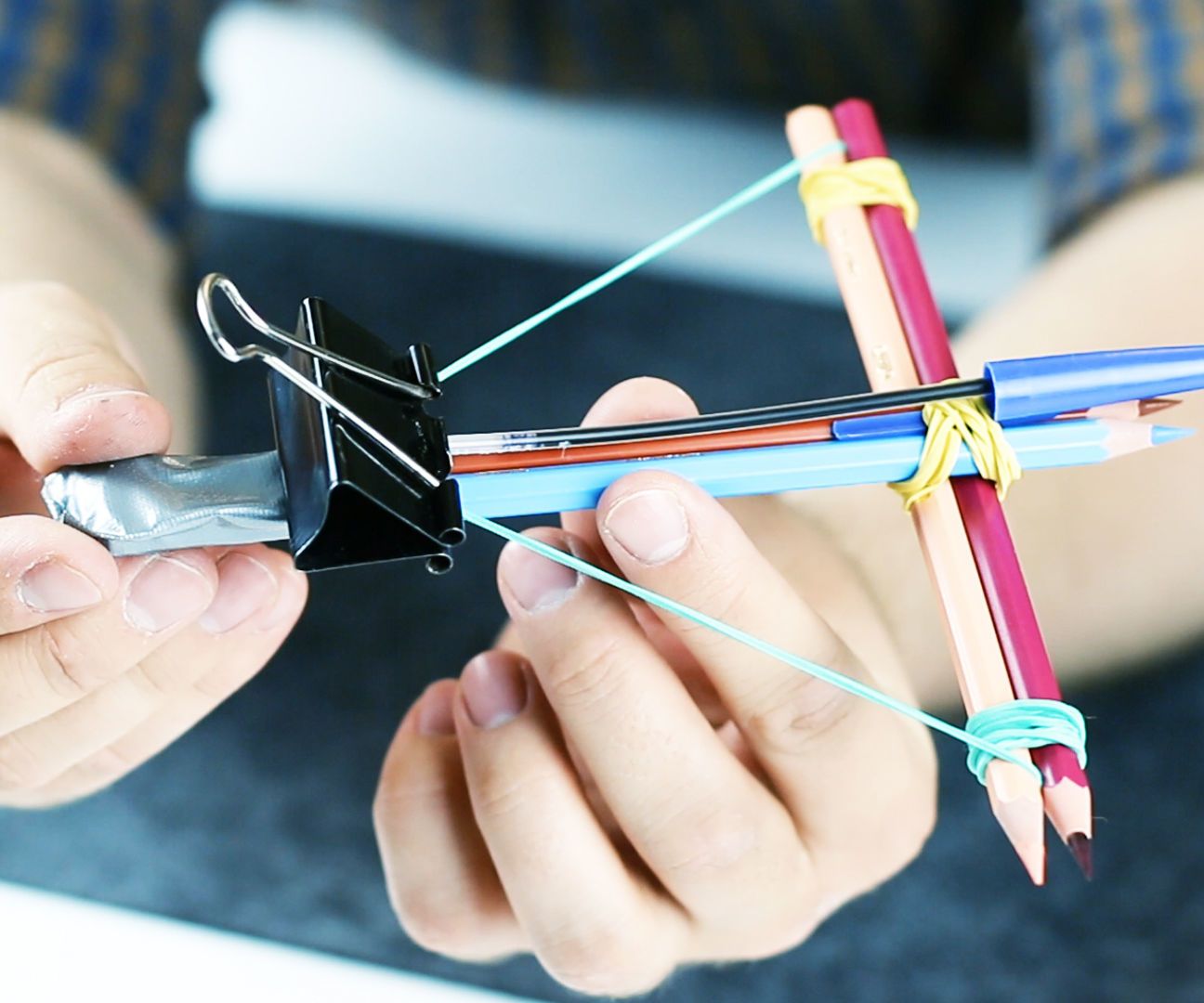 3 Pencil DIY Ideas / How to Make a Crossbow 