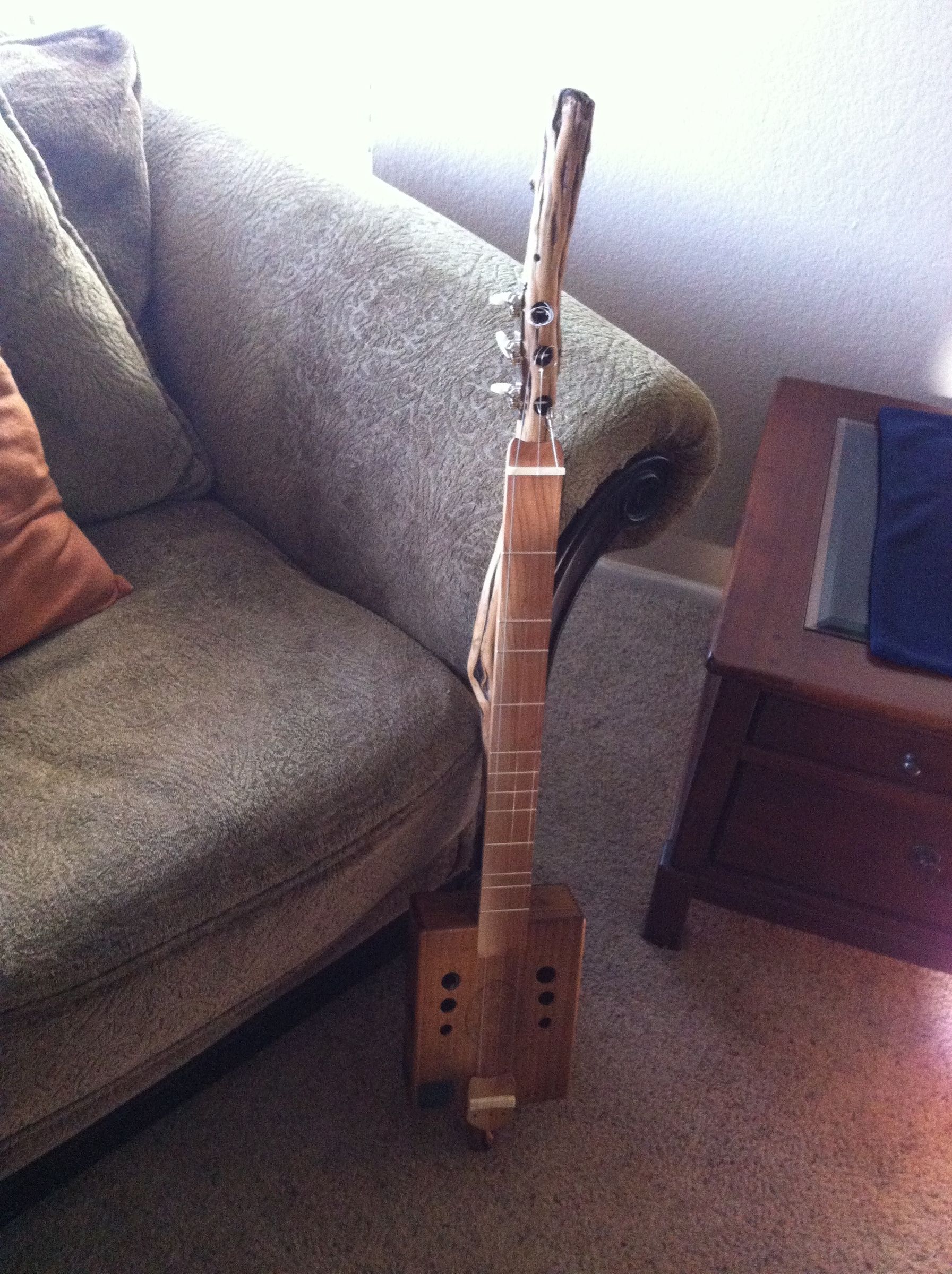 Cigar Box Walking Stick Guitar 6 Steps Instructables