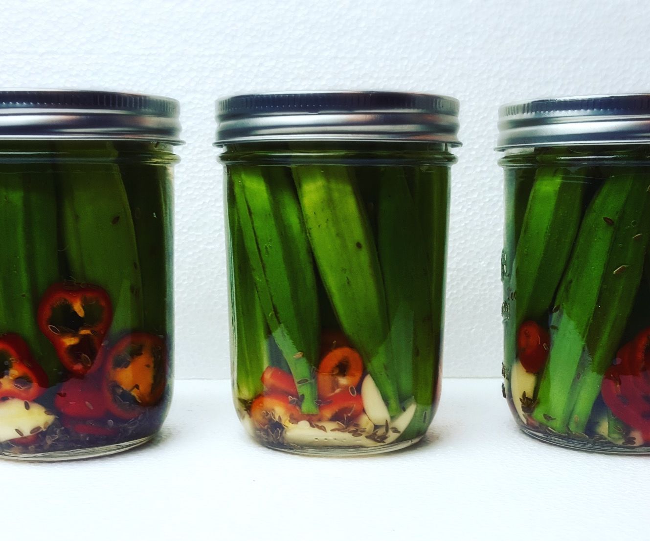 Spicy Pickled Okra