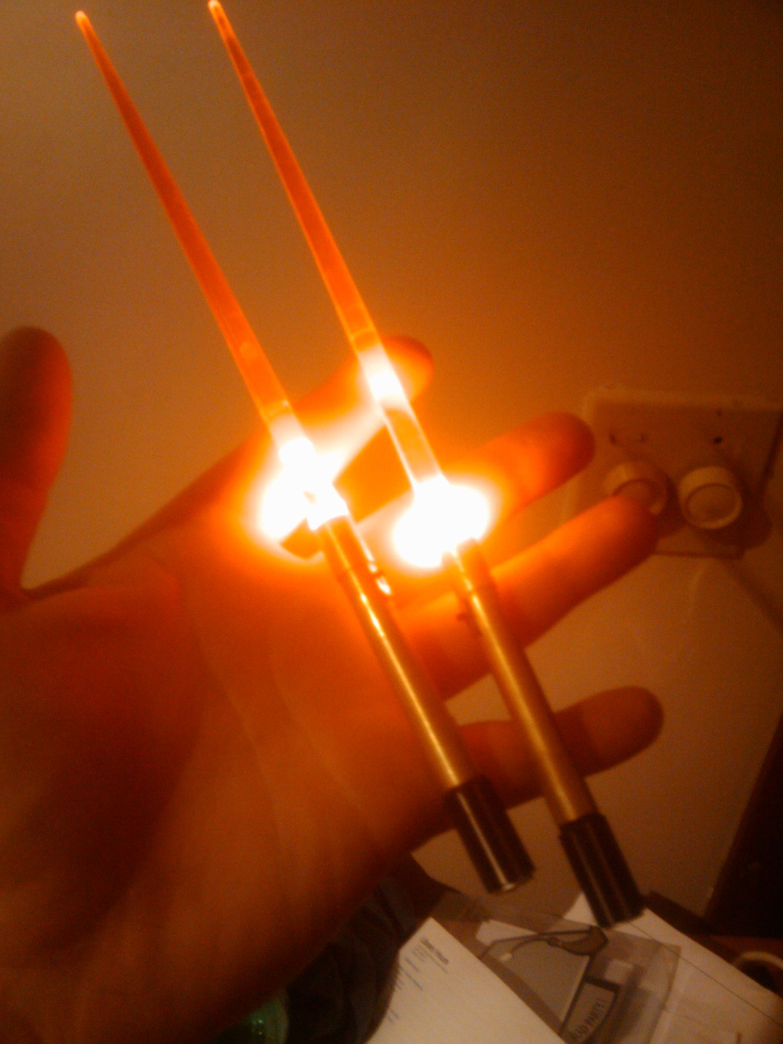 Make Starwars Chopsticks Glow in the Dark