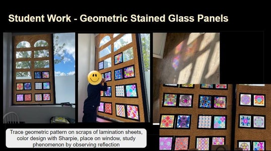 Student Work - Geometric Stained Glass Panels