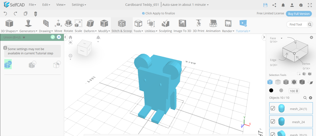 HOW TO CREATE a 3D CARDBOARD TEDDY IN 3D MODELLING SOFTWARE : 8 Steps ...