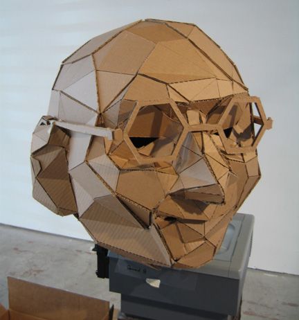 Gandhi: 17' Tall Cardboard Avatar