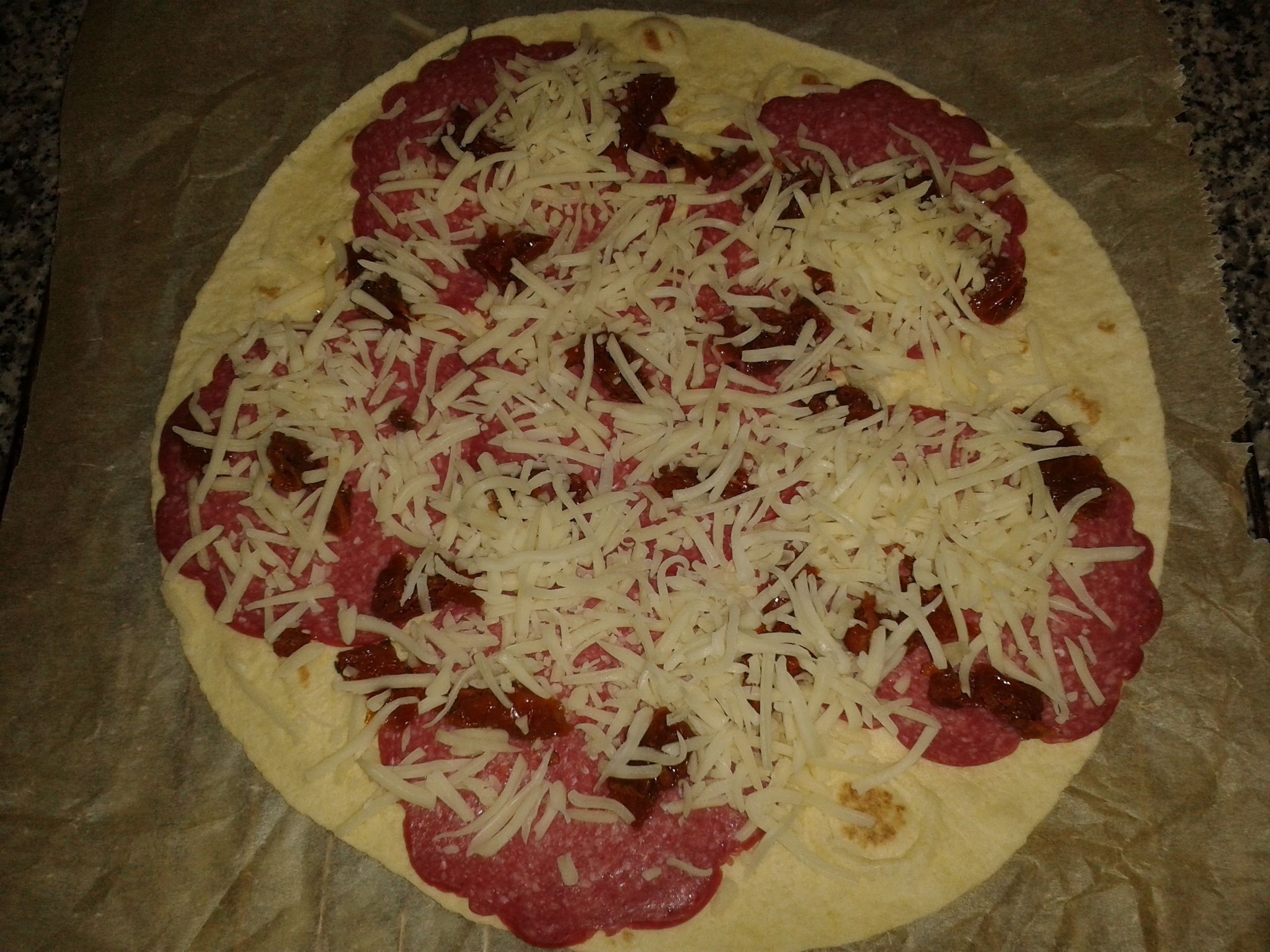 Tortilla Salami Cheese Pizza Recipe Instructables