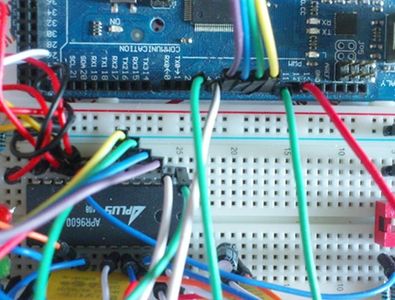 Connect Pins of APR9600 to the I/O Interface of Development Board