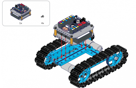 Ajouter La Carte Mère Et Le Support De Batterie Sur Le Char.