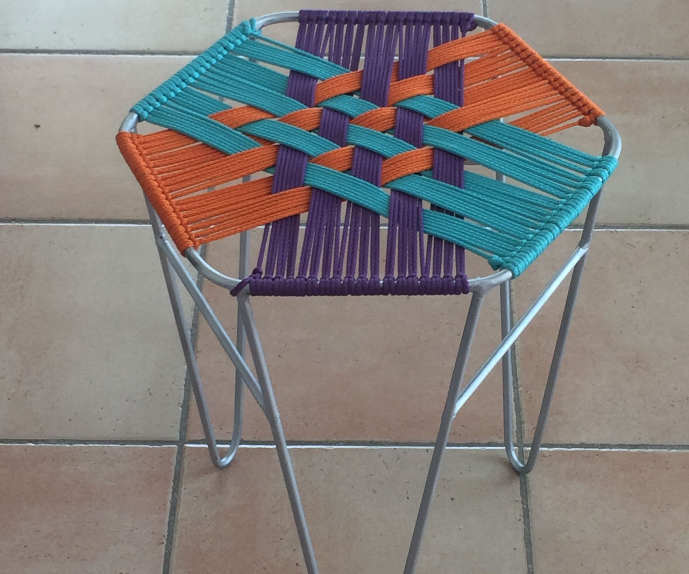 Woven Graphic Stool