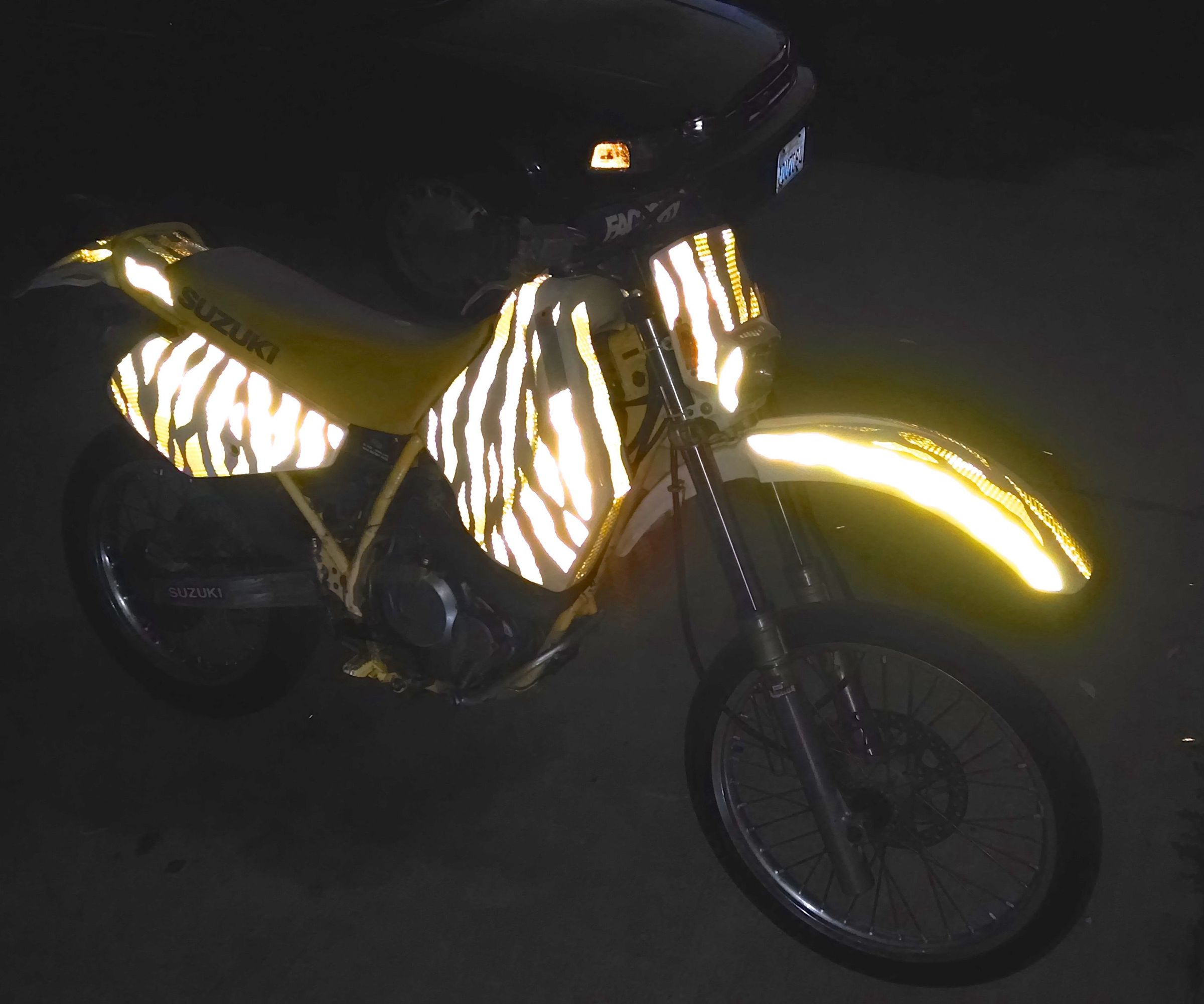 Reflective Motorcycle Tiger Stripes