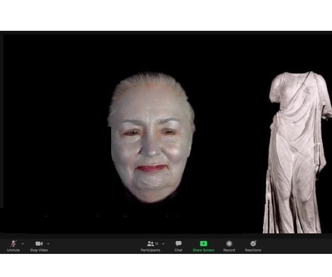 Floating Head of Aphrodite Halloween Zoom Costume