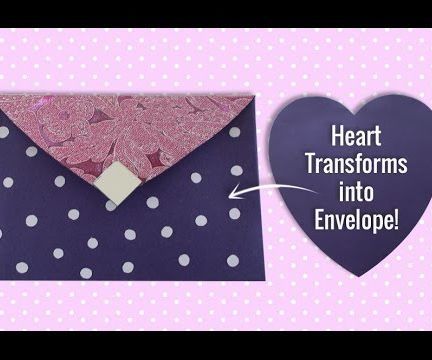 DIY Paper Craft : Learn How a Heart Shaped Paper Changed Into Beautiful Envelope in Just 5 Mins!