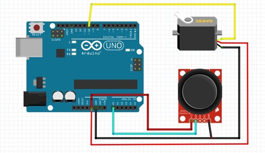 Joystick Controlled Servo Using Arduino(with Programming) : 4 Steps ...