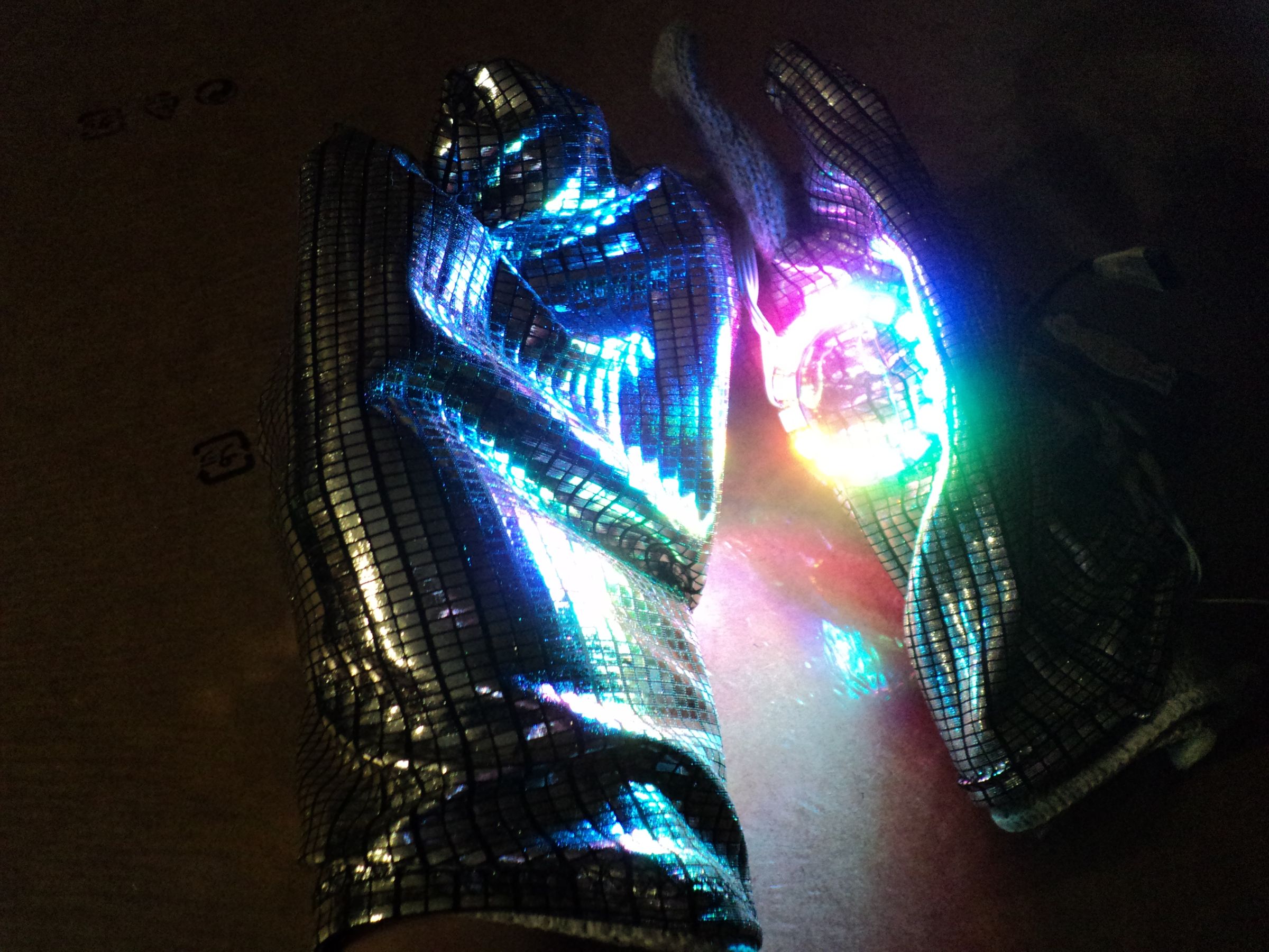 Adafruit Flora Disco Ball Mitten Rave Gloves