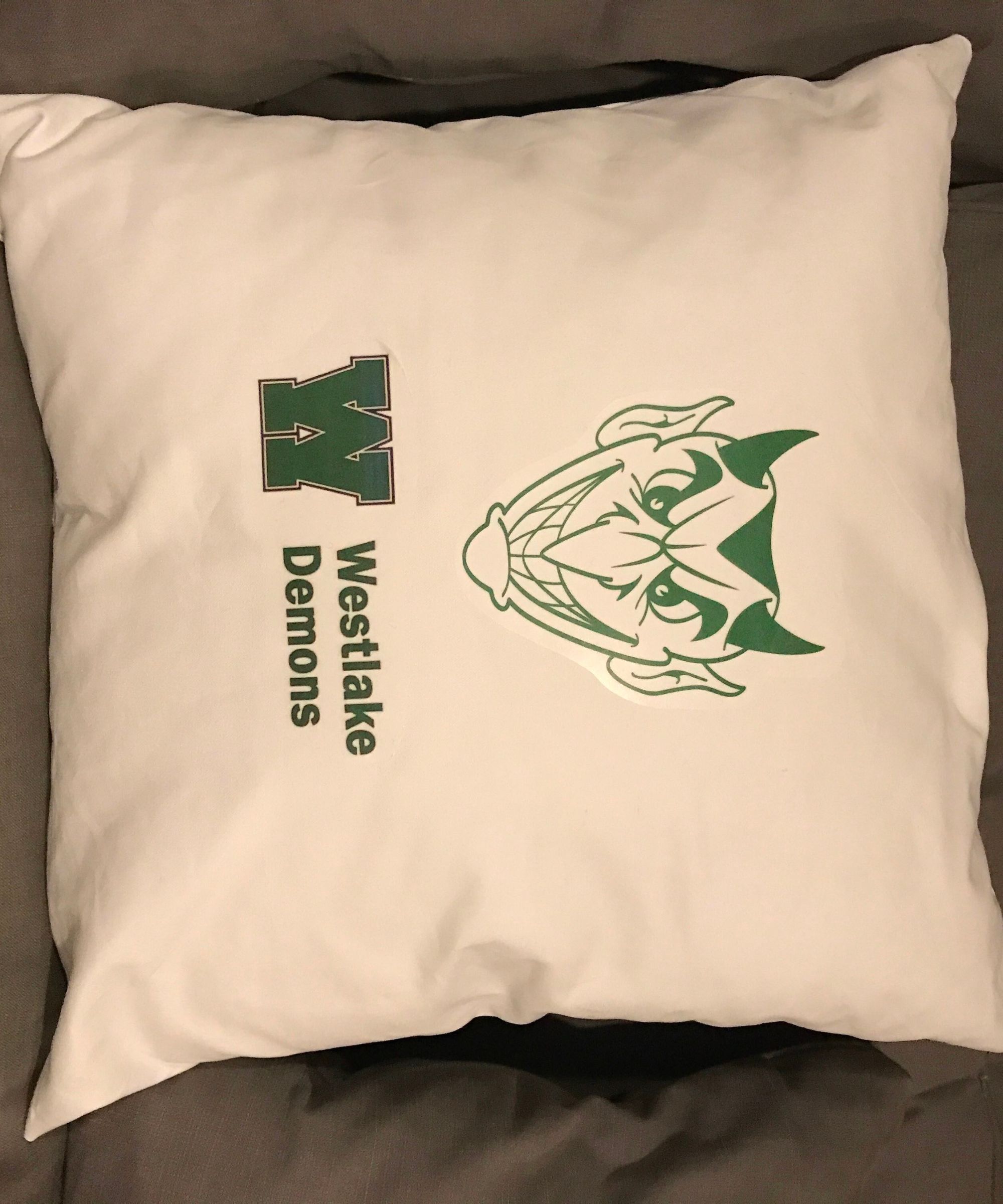 School Mascot Demon Throw Pillow - First Time Author