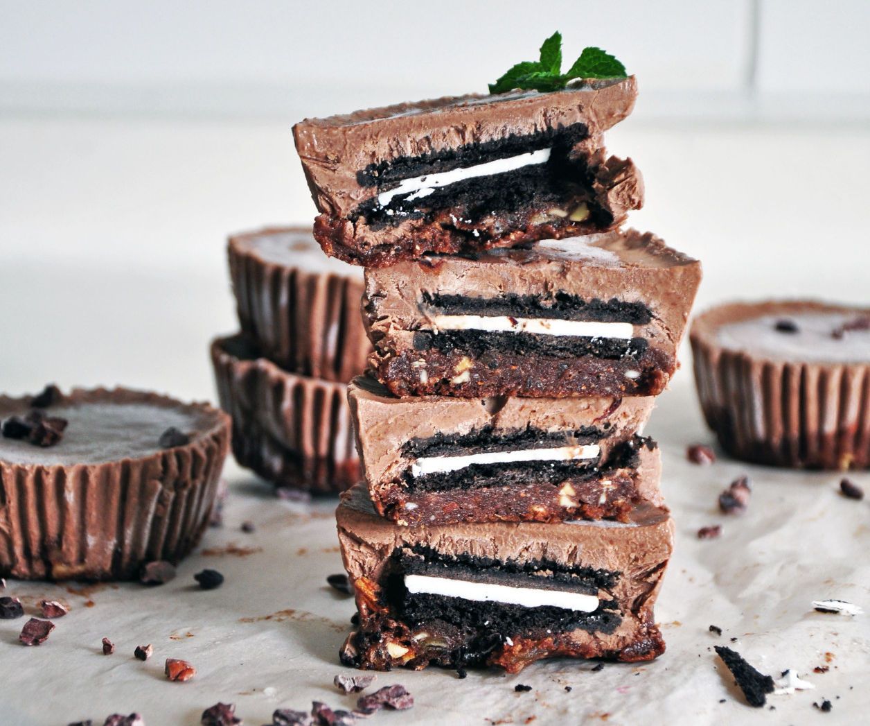 Healthy Chocolate Coconut Oreo Ice Cream Cups (Vegan)