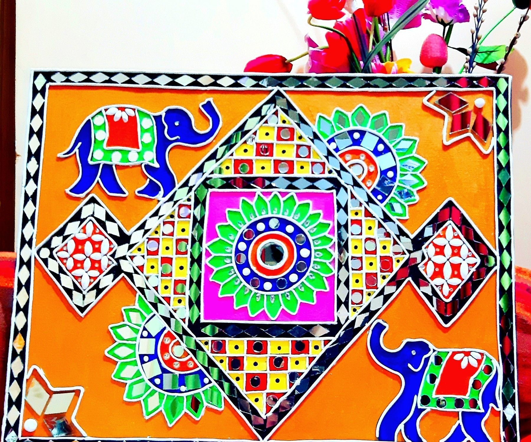 Traditional Mud Mirror Art