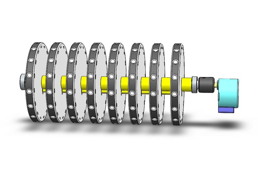 Assembly of Magnet Wheels on Shaft