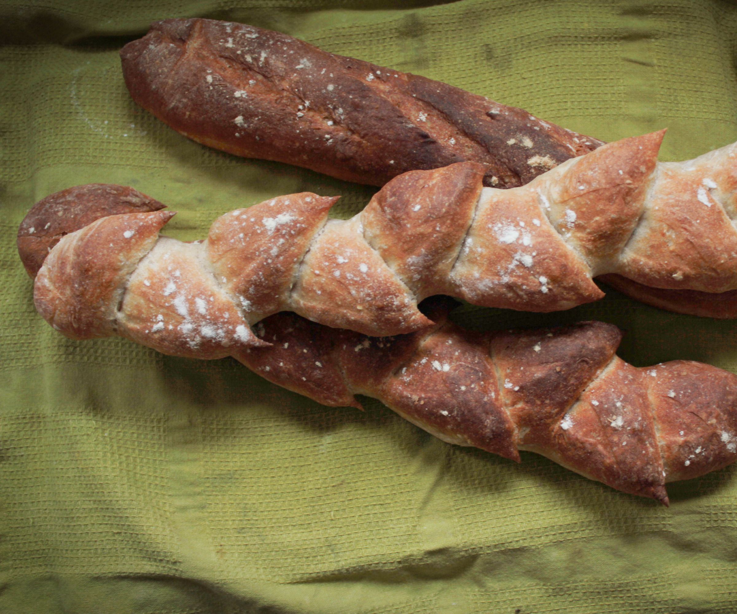 Crusty French Baguette or Epi