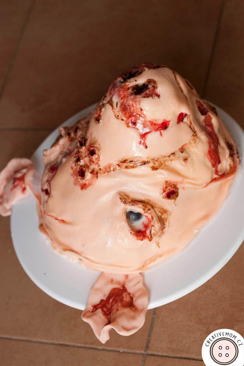 Mutated Pork Head – Halloween Cake