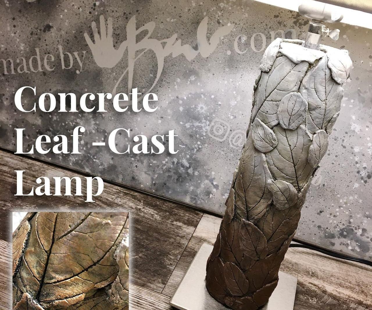 Concrete Leaf-Cast Lamp