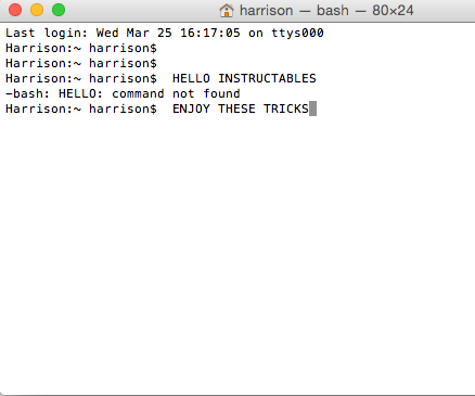Mac Terminal Codes