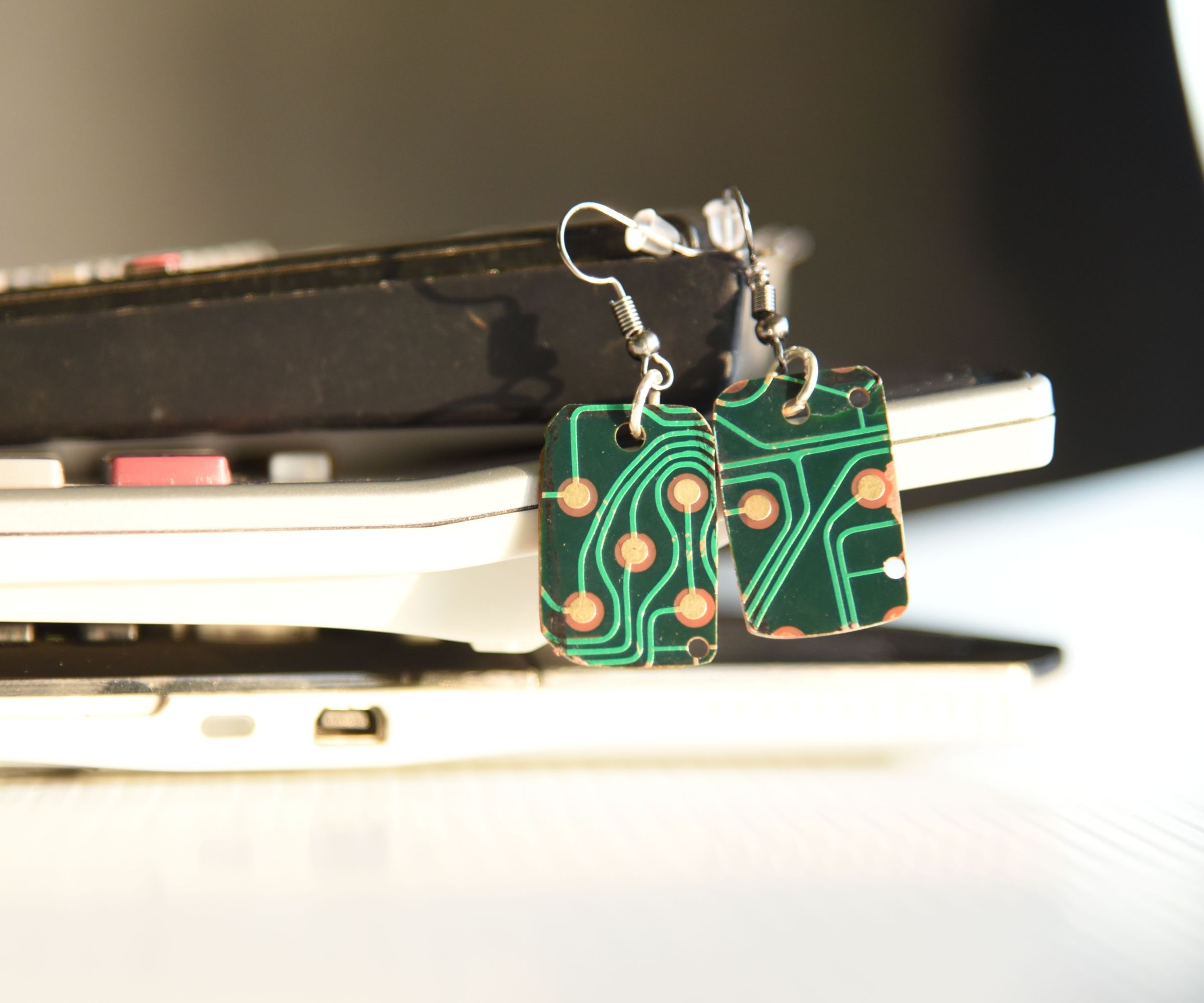 Upcycled PCB earrings