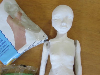 Failed Attempt to Make a Ball Jointed Doll From Air Dry Clay