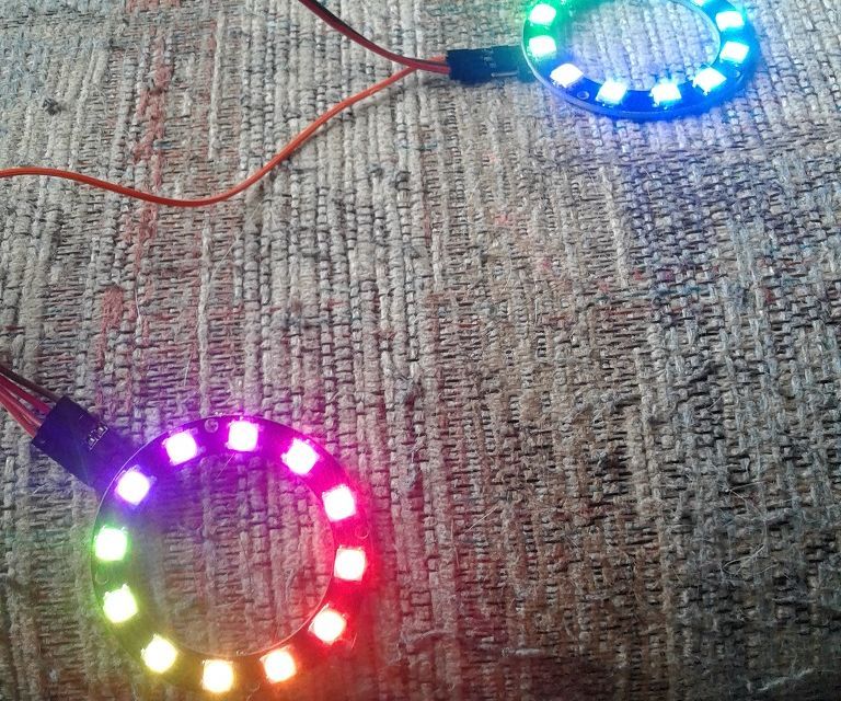 Running 1 or 2 Cheap NeoPixel Rings