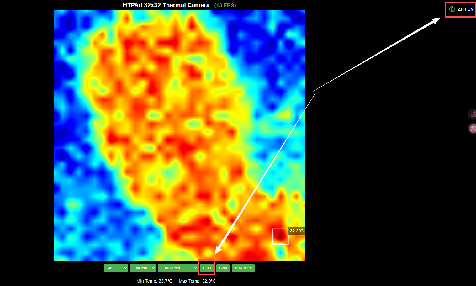 Thermal Imaging Interface Browser