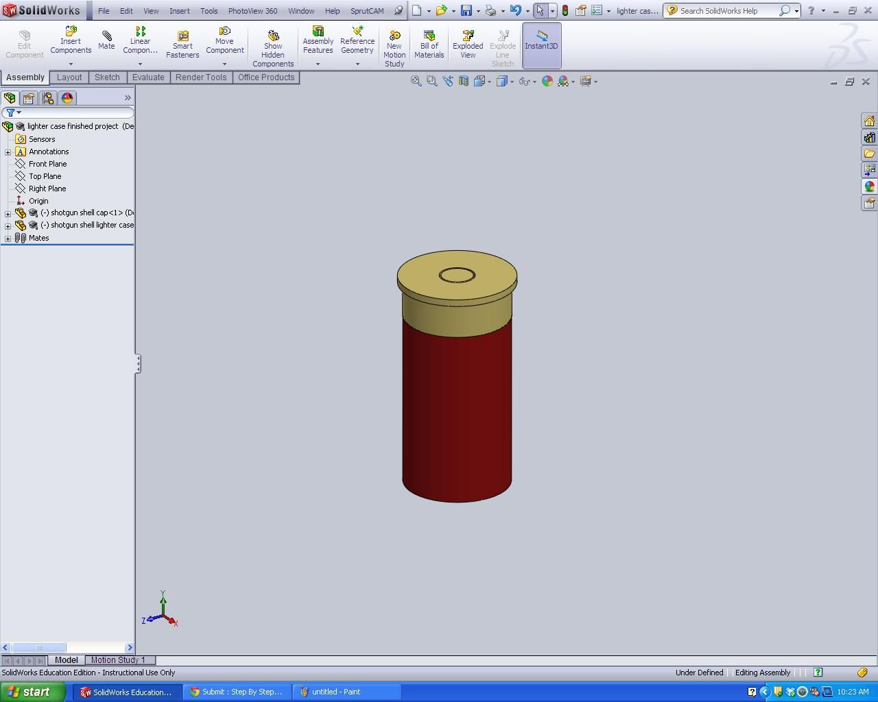 3D Printed Water Proof Shotgun Shell Bic Lighter Case