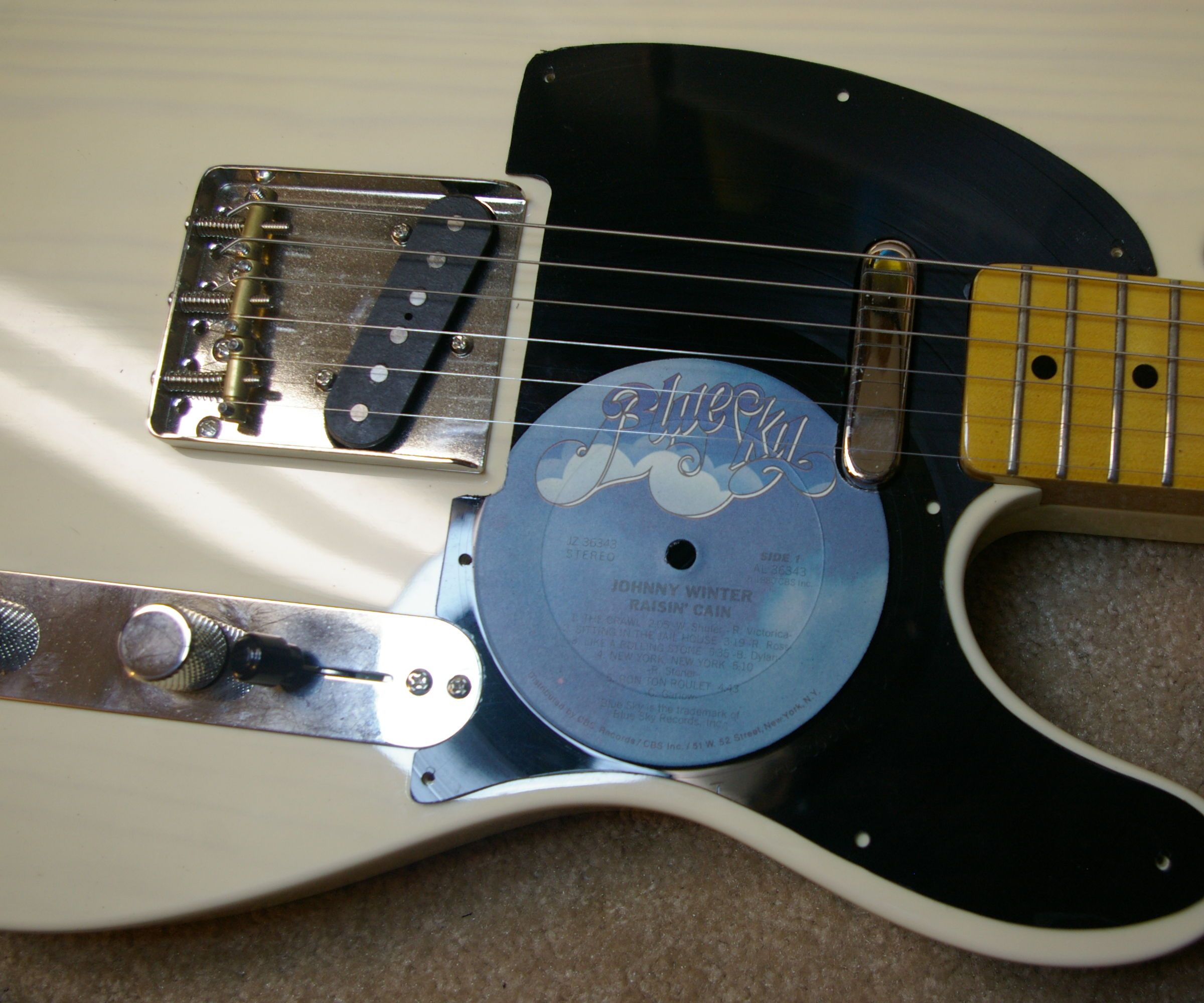 Vinyl Record Pickguard for Guitar