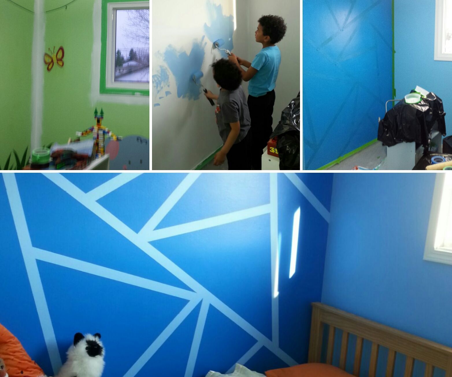 Geometric Pattern Accent Wall