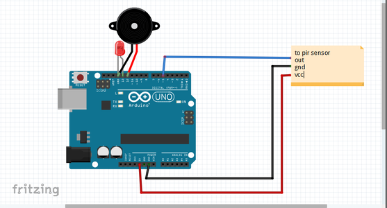 PIR Motion Detector With Arduino (simple and Easy Demostration) : 7 ... Circuit Diagram