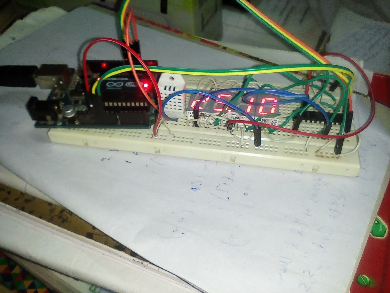 Temperature and Humidity Monitor Using DHT22 & MAX7219 : 4 Steps (with ...