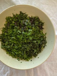 Making Chimichurri: 