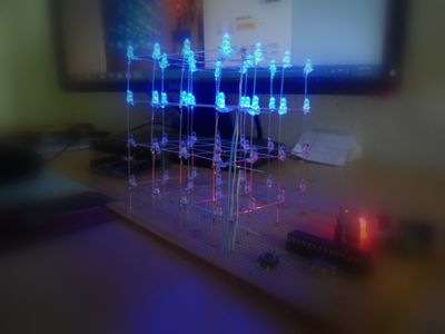 Simple LED Cube 4x With Arduino/328p