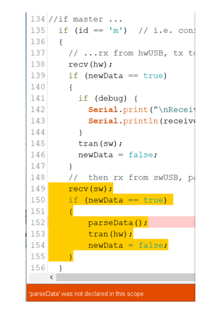 ​Receiving and Handling the Data in the Slave Arduino