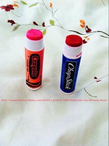 (Optional) Peel Off the Chapstick Label and Glue on the Crayola Label That Was on the Crayon.