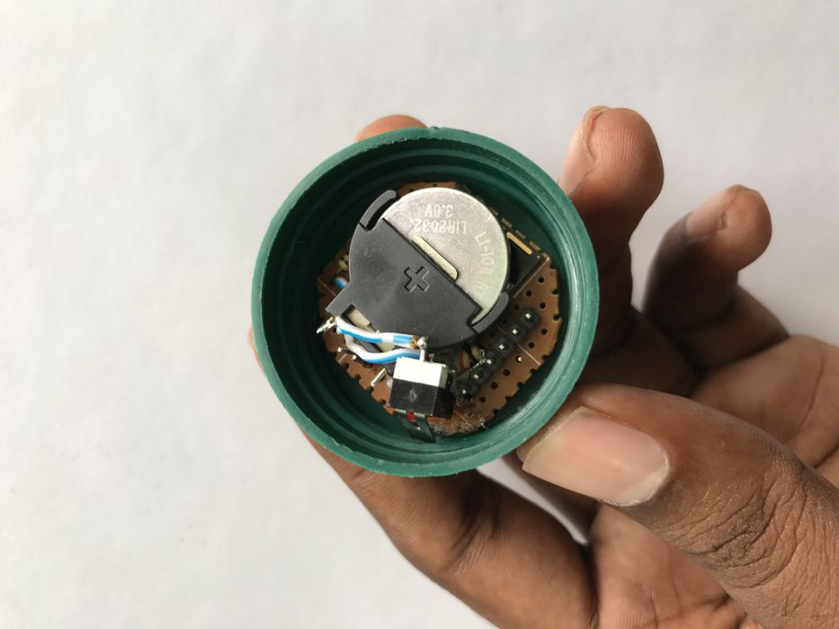 Placing Circuit Board in Bottle Cap