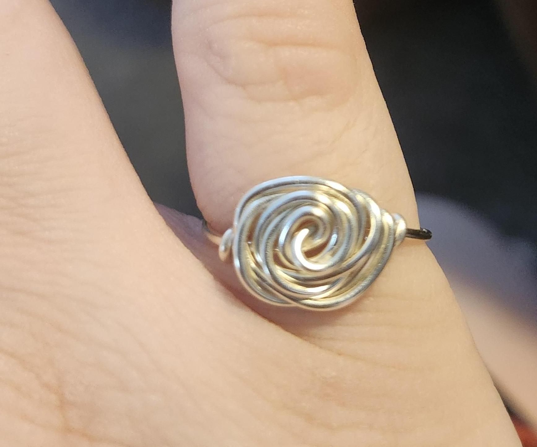 Wire Wrapped Rose Ring