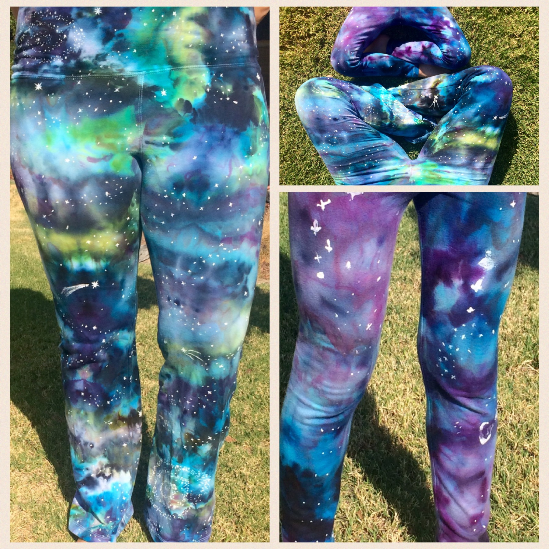 【COLOR iN ID】Cheat Dyeing Unique Pants CUSTOM DYED Dickies Pants - Multi Color Purple Orange Tie