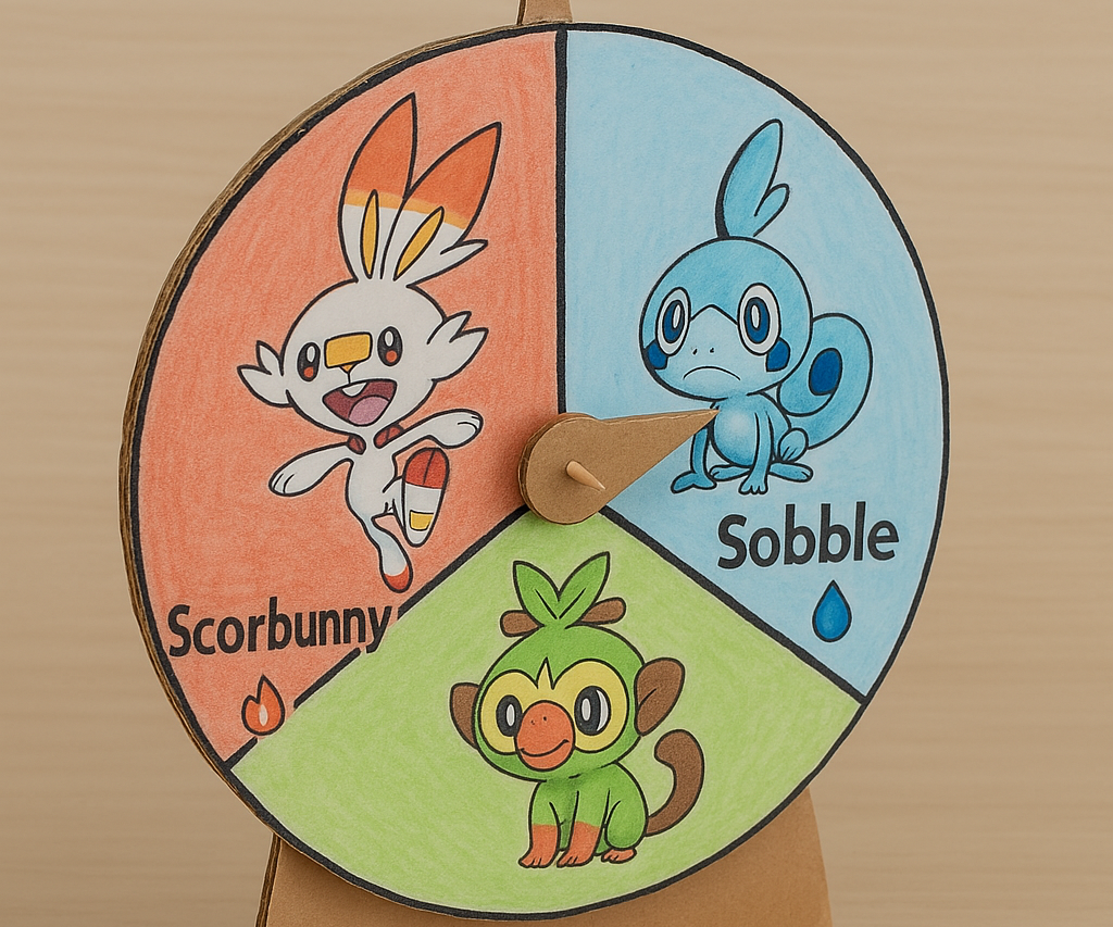 DIY Pokémon Card Selector Spinner (Which Starter Will You Get?)