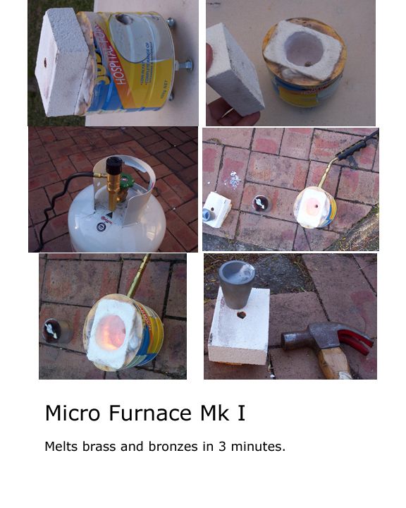 Building a Micro Furnace, Metal Melting for Beginners