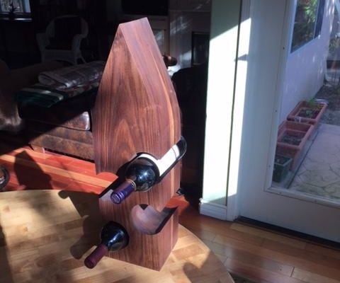 Walnut Wine Rack