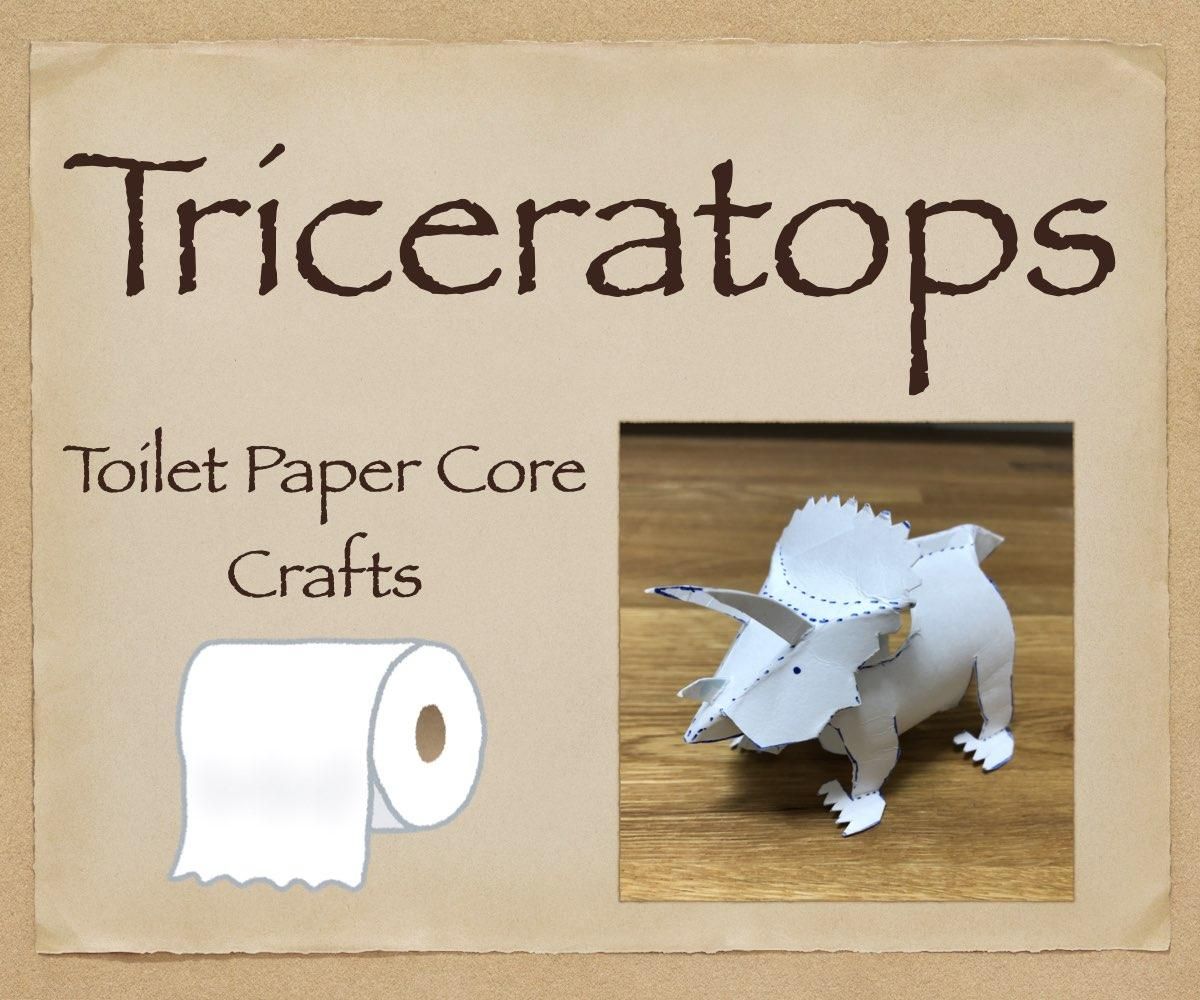 Triceratops, Toilet Paper Core Crafts 