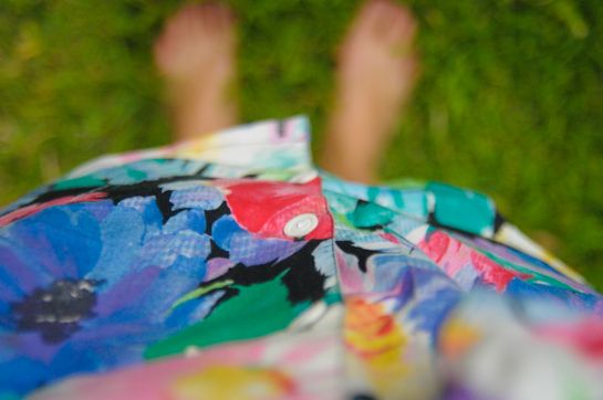 Summer Skirt Made From a Vintage Blouse