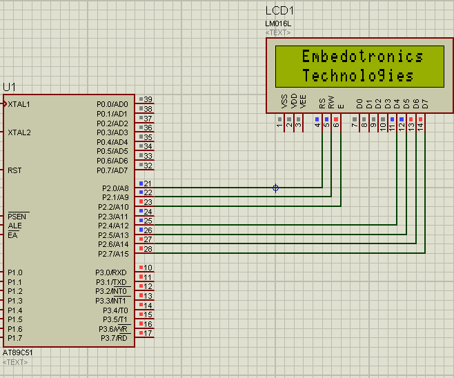 Interfacing 8051 Microcontroller With Lcd in 4-bit Mode 